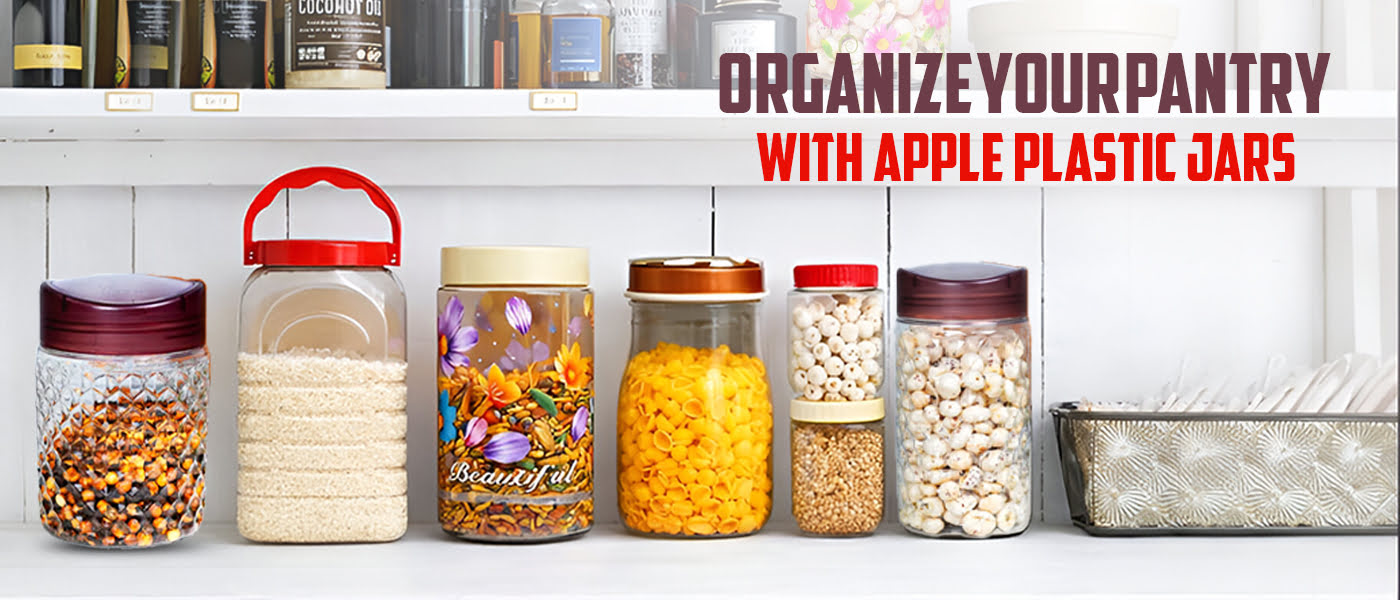 Organize Your Pantry with Apple Plastic Jars