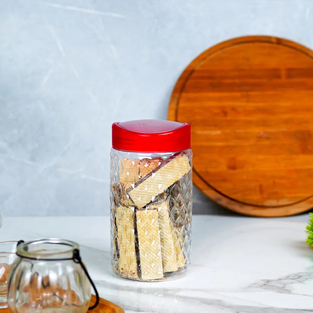 1000ml Red Nuts Jar