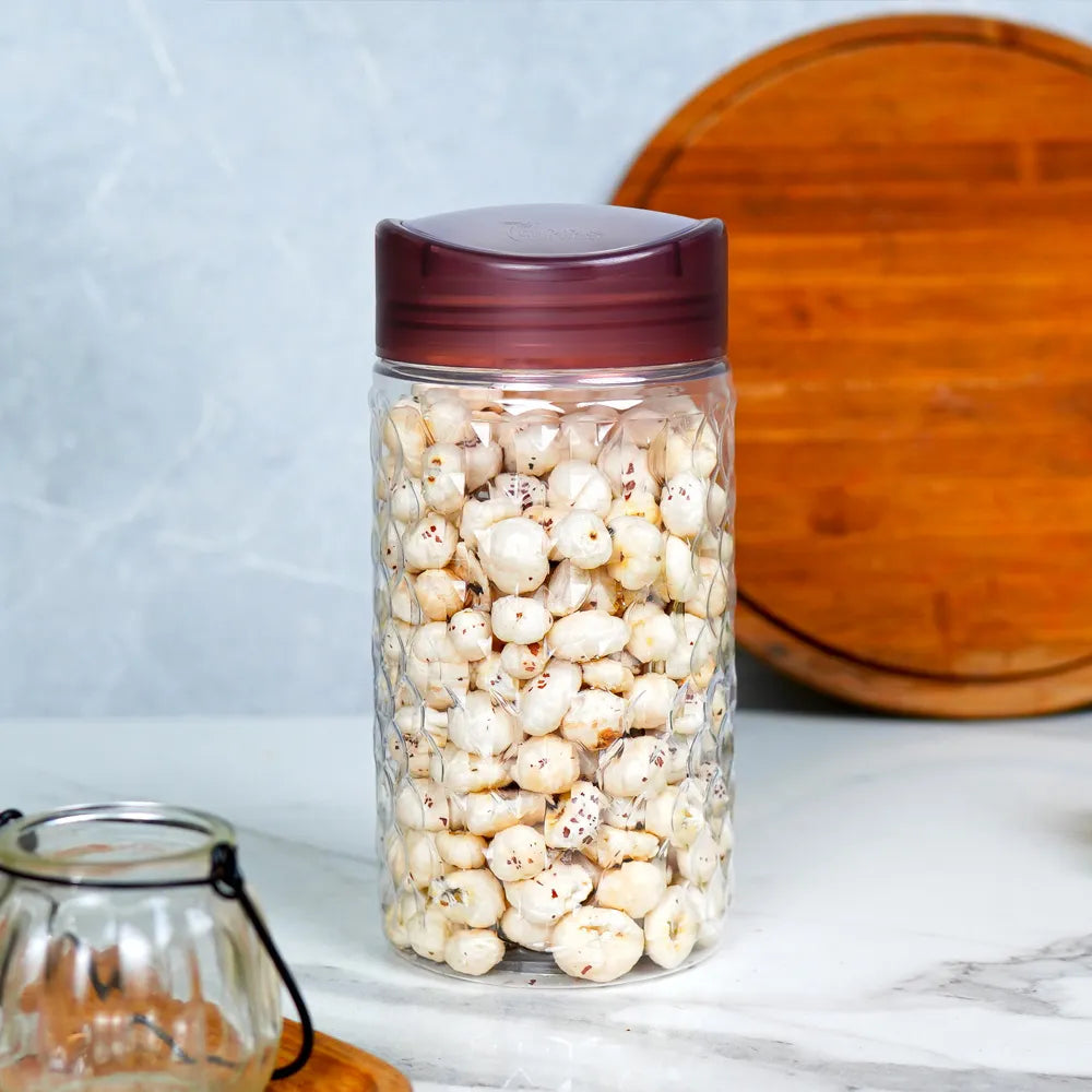 1550ml Burgundy Nuts Jar