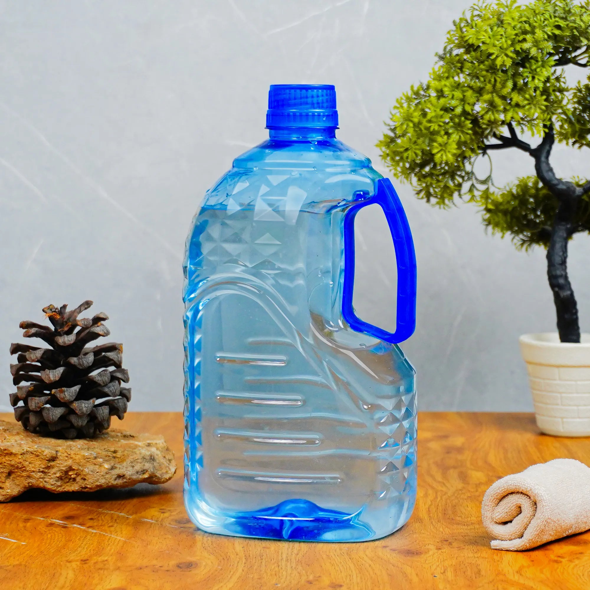 3 Litre SkyBlue Plastic Water Bottles for Refrigerator