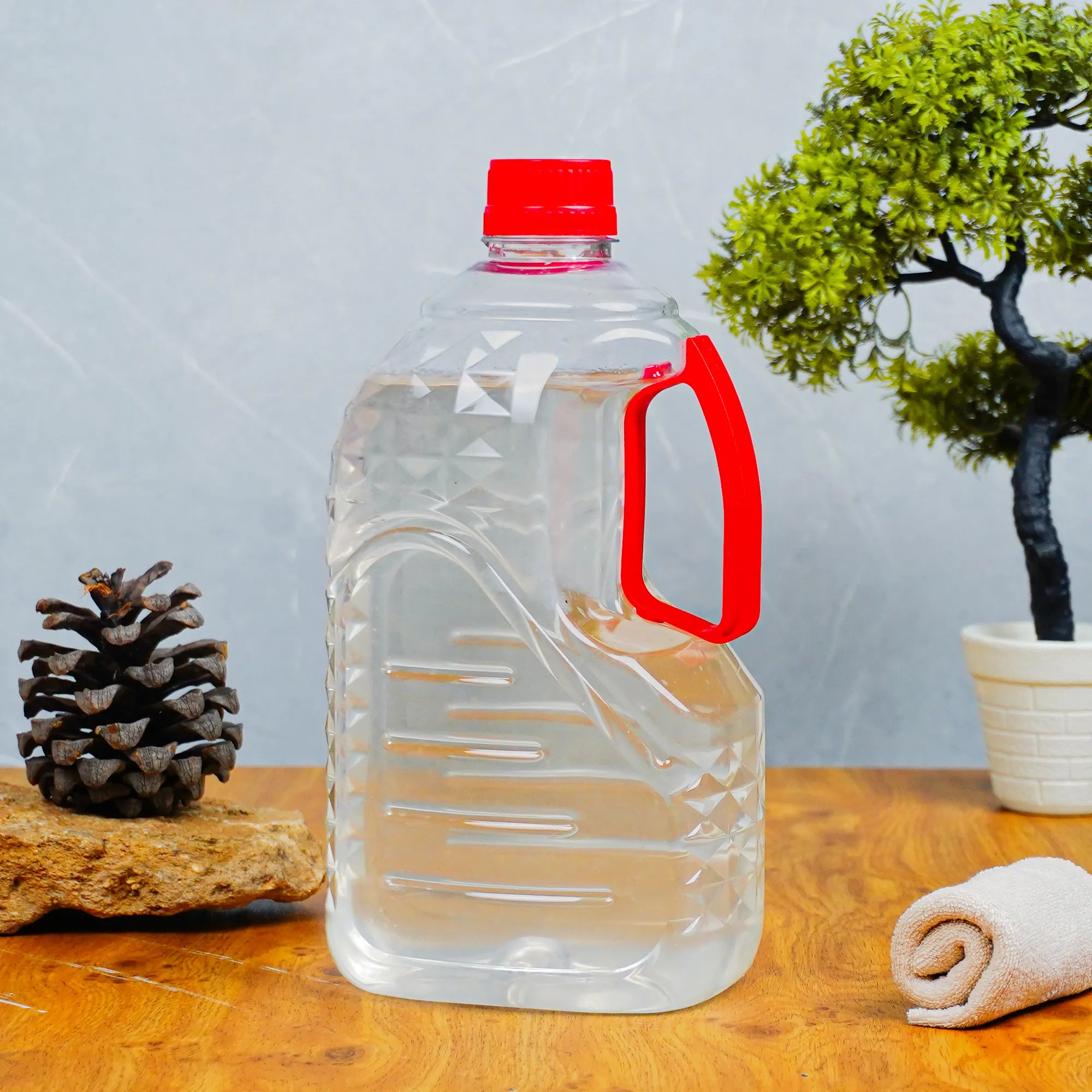3 Litre White Plastic Water Bottles for Refrigerator