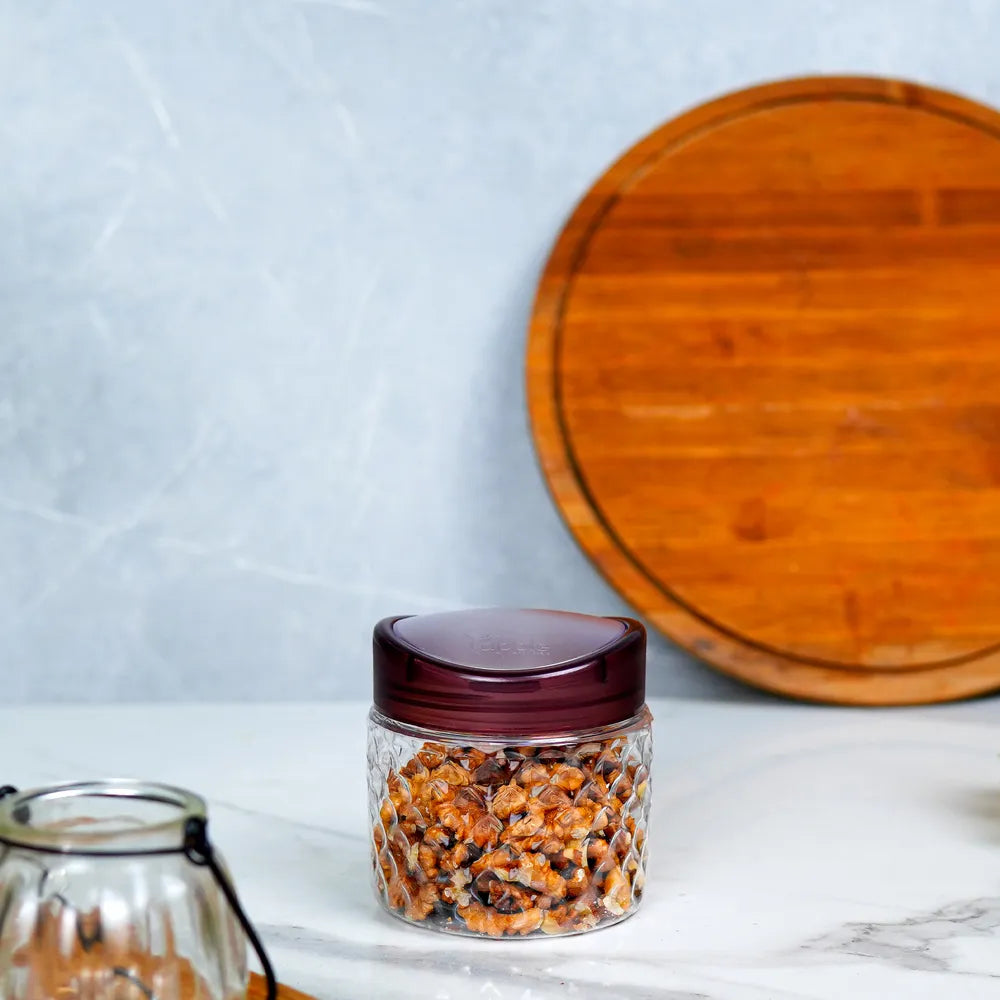 450ml Burgundy Nuts Jar