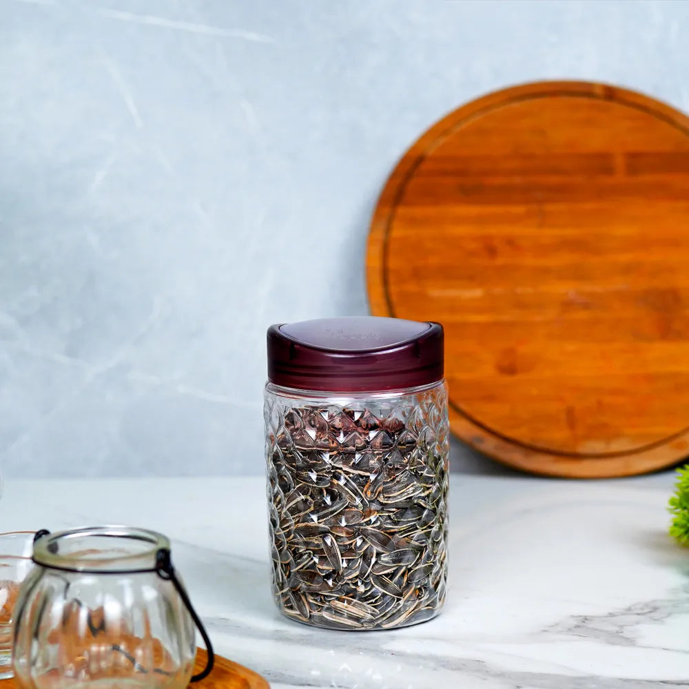 800ml Burgundy Nuts Jar