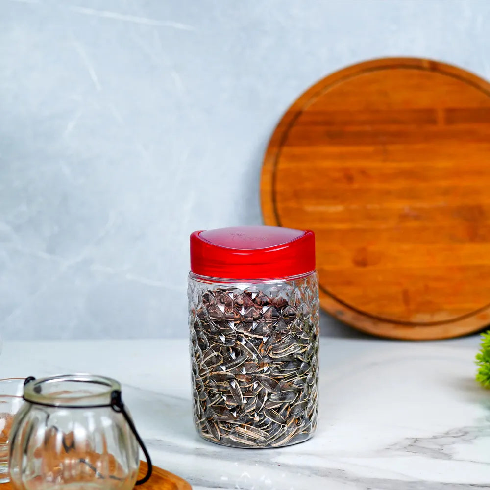 800ml Red Nuts Jar