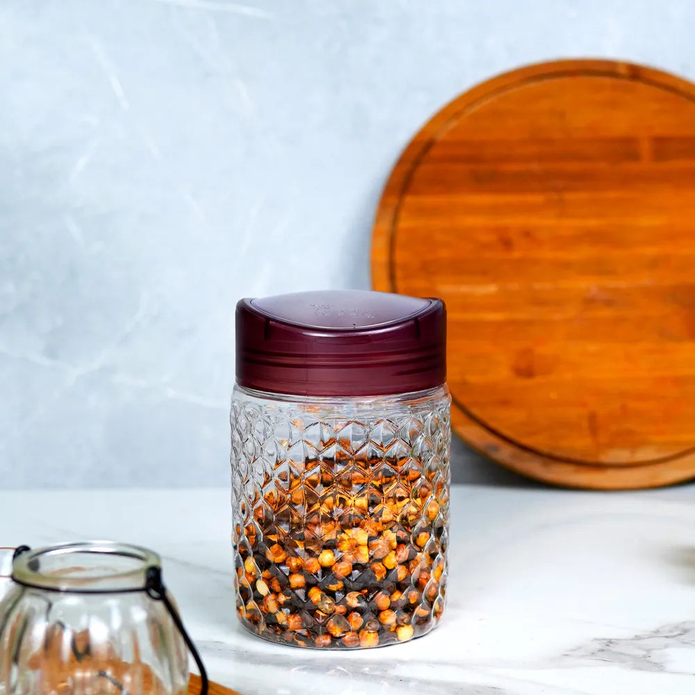 900ml Burgundy Nuts Jar