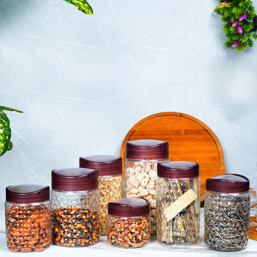 Burgundy Nuts Jar