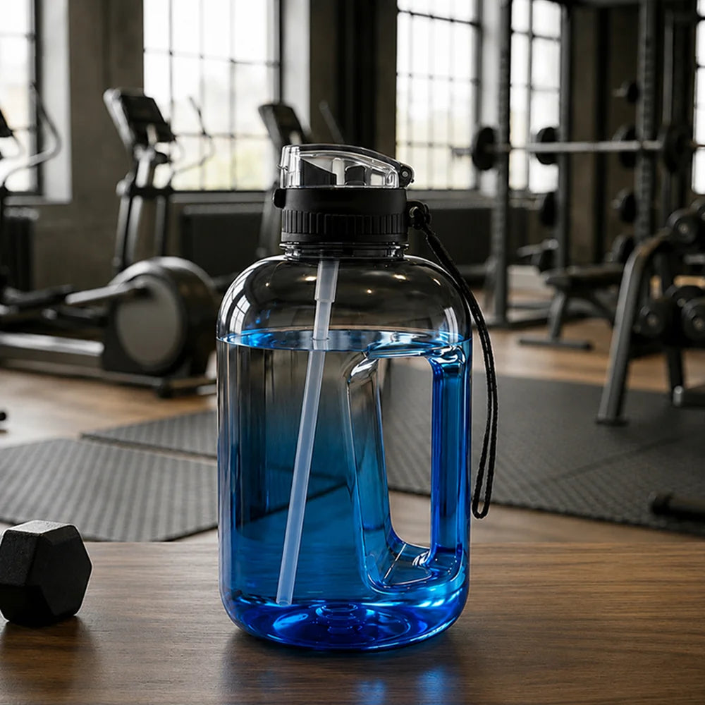 Gym Bottle Black Blue 1.5 Ltr