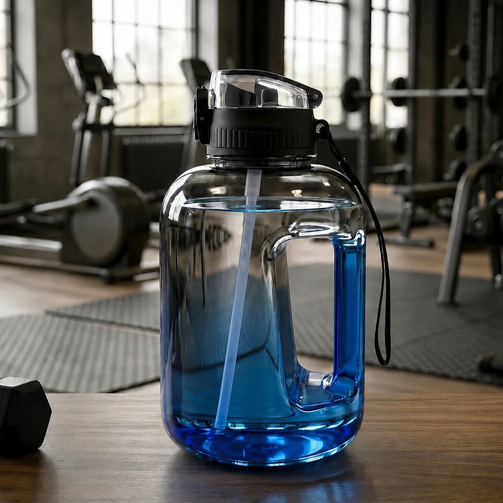 Gym Bottle Black Blue 2.5 Ltr