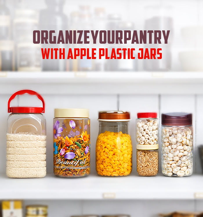 Organize Your Pantry with Apple Plastic Jars