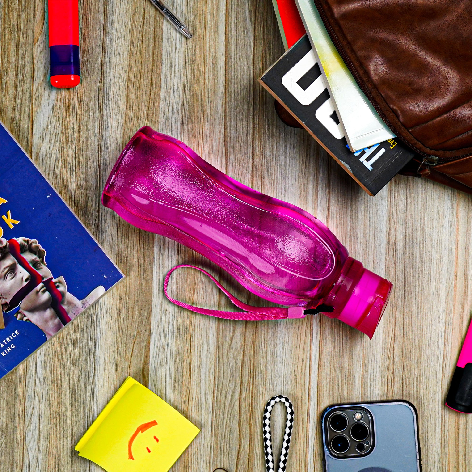 Pink Water Bottle for School Girl