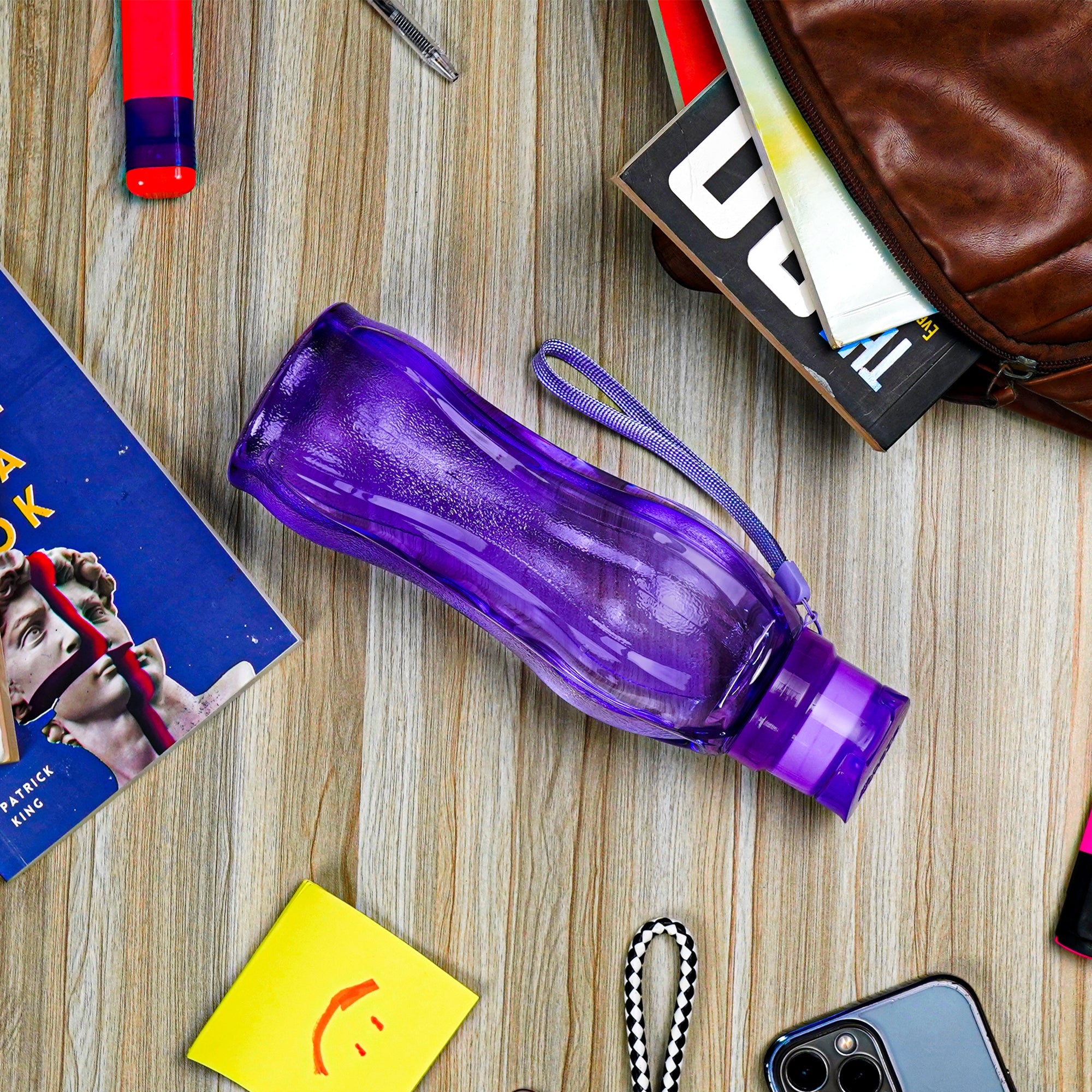 Purple 500ml Water Bottle for School Kids